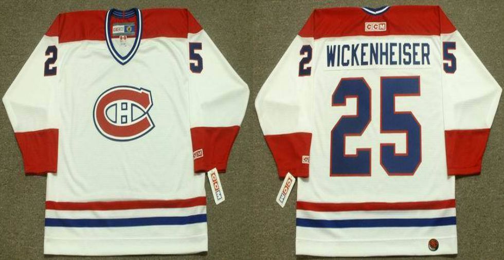 2019 Men Montreal Canadiens 25 Wickenheiser White CCM NHL jerseys